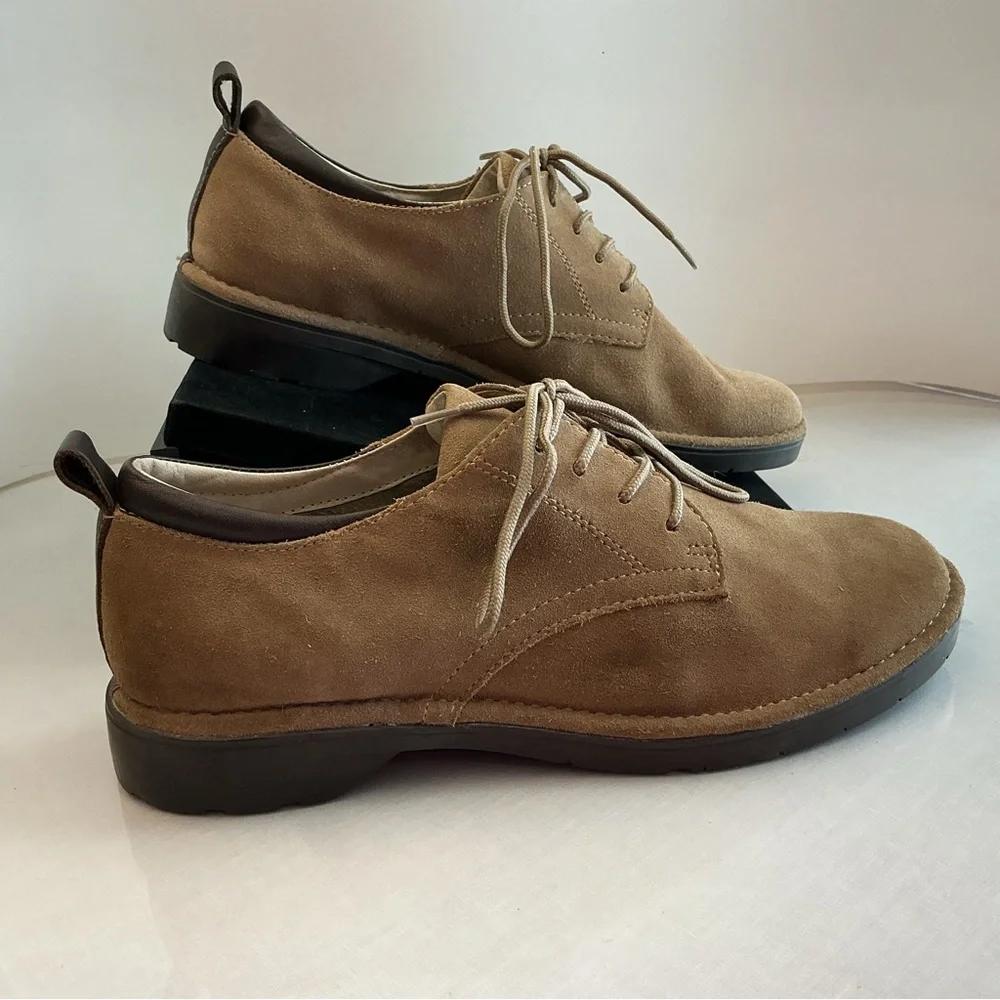 Bass Sassy Suede Oxford Shoes Tan Leather Upper Women’s 8.5M